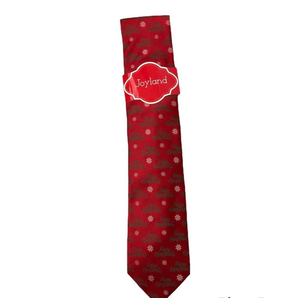 Joyland Belk Mens Red Merry Christmas Tie NWT